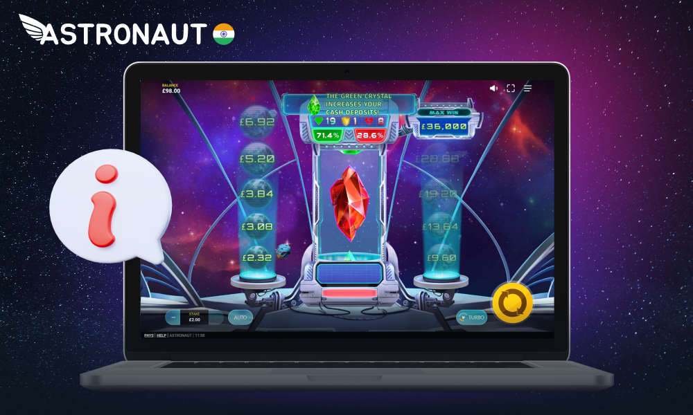 The longer you stay in Astronaut, the bigger the payout — unless you fail to cash out and lose everything