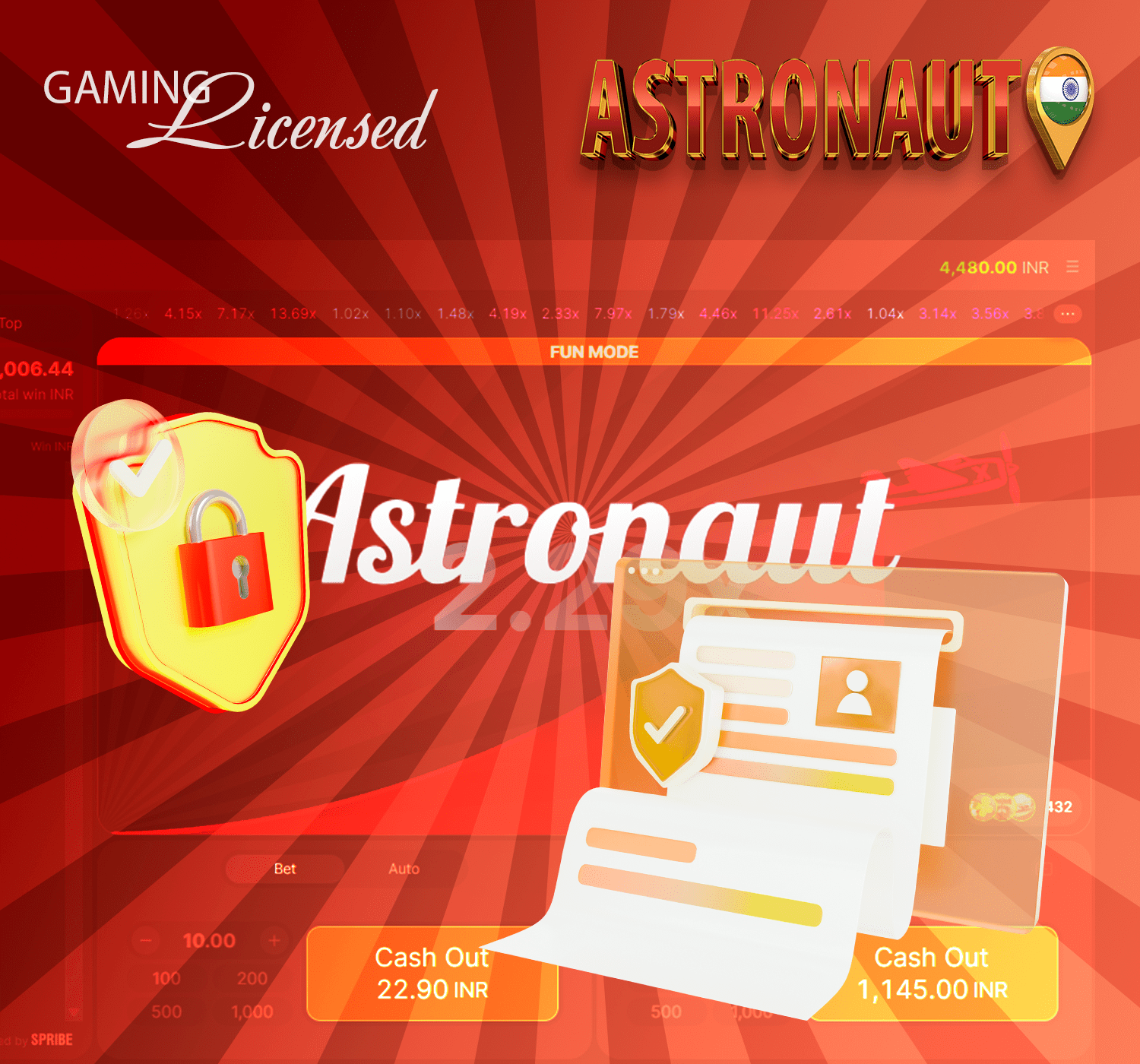The Astronaut game has licenses in India