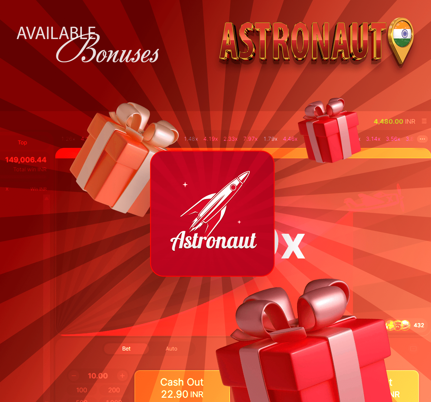 Use various bonuses to play Astronaut